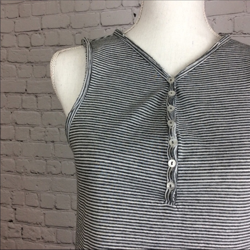 Anthropologie Postmark Henley Striped Tank